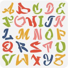BENECREAT Graffiti Letters Stencil 12X12", Street Graffiti Uppercase Alphabet Re