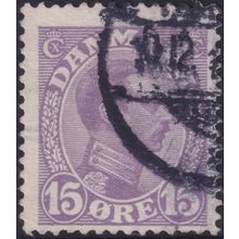 Denmark 1913 15ore Mauve