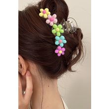 Pink Colorful Flower Shape Large Hair Clawclip