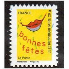 FRA 2008 (55c) 'GREETINGS -BONNES FETES' FINE USED (EBID11141)