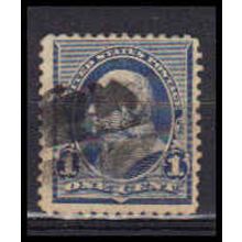 Used 219 1c Benjamin Franklin Barely Clears RA0619