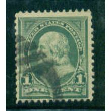 Used 279 1c Benjamin Franklin Just Clears A05286