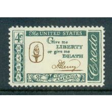 1144 4c Patrick Henry Credo Fine MNH MA0232