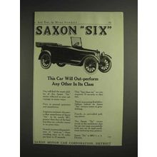 1917 Saxon Six Car Ad - Will Out-Perform Any Other