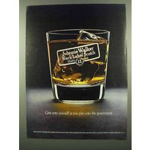 1974 Johnnie Walker Black Label Scotch Ad - Give Unto