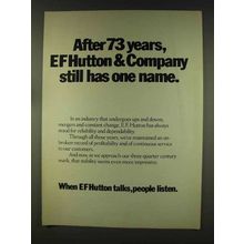 1977 E.F. Hutton Ad - After 73 Years