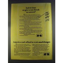 1980 The Savings & Loan Foundation Ad - Tax Break