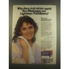 1985 Kotex Lightdays Pantiliners Ad - Bea Montague