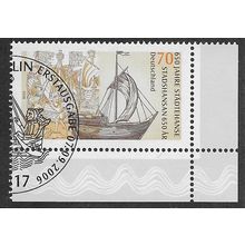 GER 2006 70c '650TH ANN OF HANSEATIC LEAGUE' (CORNER) FINE USED (EBID54-007)