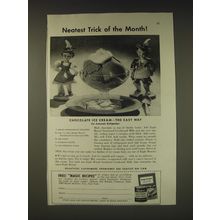 1939 Borden's Eagle Brand Magic Milk Ad - recipe for Chocolate Ice Cream