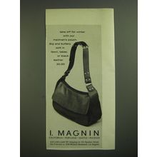 1968 I. Magnin Mailman's Pouch Bag Advertisement - Take off for winter