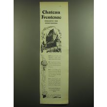 1946 Chateau Frontenac Resort Ad - Chateau Frontenac romantic for honeymoons