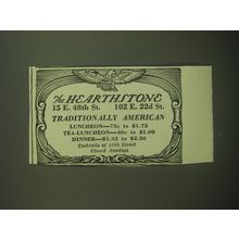 1947 The Hearthstone Restaurant, NYC Ad - Traditionally American