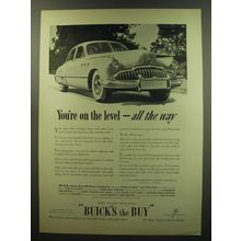 1949 Buick Car Ad - You're on the level - all the way