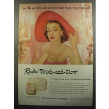 1952 Revlon Touch-and-Glow makeup Advertisement