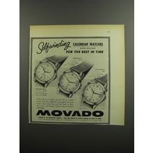 1953 Movado Watches Advertisement - Calendomatic, Calendolux and Calendoplan