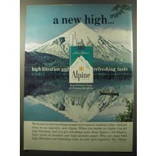 1960 Alpine Cigarettes Ad - A new high