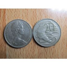 Australia 1966 20 Cents Coin