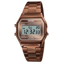 SKMEI 1123 Men Business Lightweight Watch Waterproof Steel Band Electronic Watch