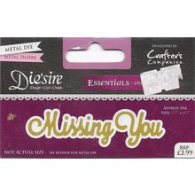 Crafter's Companion. Die'Sire. Missing You Die. Die Cutting Cardmaking Crafts