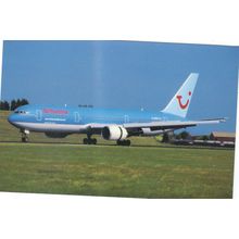 BOEING 767 AIRCRAFT BRITANNIA AIR AT BIRMINGHAM AIRPORT. CARD NO BHX 55
