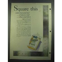 1931 Chesterfield Cigarettes Ad - Square This