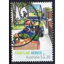 Australia 2021 Frontline Heroes - Essential Services $1.10 Sheet Used