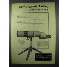 1951 Bausch & Lomb 60mm Spotting Scope Ad - Easy