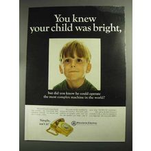 1968 Western Electric Ad - Knew Child Was Bright