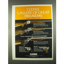 1972 Clerke Firearms Ad - Cannon Block Shotgun