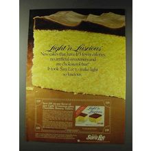 1978 Sara Lee Light 'n Luscious Cake Ad - Calories