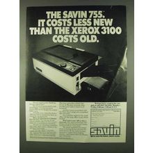 1978 Savin 755 Copier Ad - Costs Less Than the Xerox