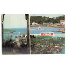 OBAN, SCOTLAND multiview used vintage postcard. Colourmaster 1979 postmark #