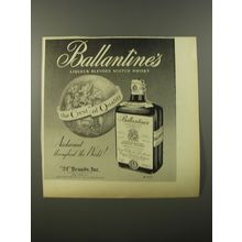 1954 Ballantine's Scotch Advertisement - The crest of quality