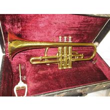 1950's Frank Holton Elkhorn Wis Trumpet/Cornet With Original Carrying Case