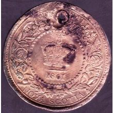 1861 Nova Scotia Token 1 Cent