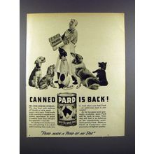 1947 Pard Dog Food Ad - Canned Pard is Back!