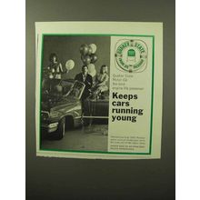 1964 Quaker State Motor Oil Ad - Keeps Cars Running