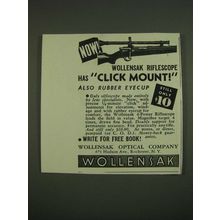 1938 Wollensak 4-Power Riflescope Ad - Click Mount