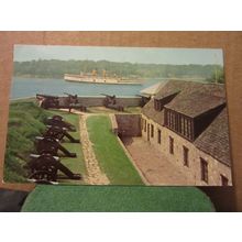 DAUPHIN GUNS, OLD FORT NIAGARA, YOUNGSTOWN, NEW YORK STATE USA used postcard #