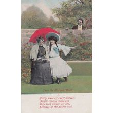 Over The Garden Wall Man Peeping Tom Auntie Sleeping Risque Songcard Postcard
