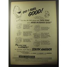 1953 Moore-McCormack Lines Cruise Ad - Do I feel good!