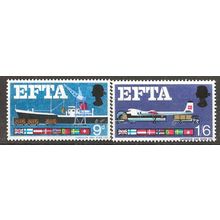 1967 EFTA Phosphor Set SG775p-776p Unmounted Mint ..