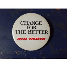VINTAGE change for the better air india badge airline plane