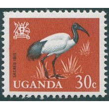 Uganda 1965 30c Sacred Ibis SG117 MNH