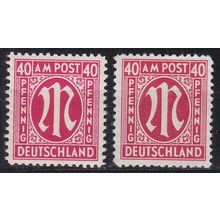 GERMANY Alliiert AmBri [1945] MiNr 0030 A ( **/mnh ) [01] 2 Farben