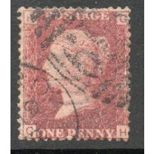 Sg43 1d red plate 149 fine used " G H " (REDS)