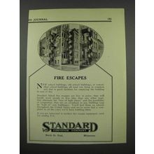 1929 Standard Spiral Fire Escapes Ad