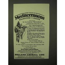 1929 Holland-America Line Cruise Ad - Luxury Mediterranean