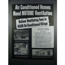 1954 NuTone Ventilating Fans Ad - Air Conditioned